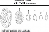 Shimano SLX CS-HG81 10-speed cassette spare parts
