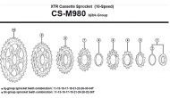 Shimano XTR 10-speed cassette spare parts CS-M980