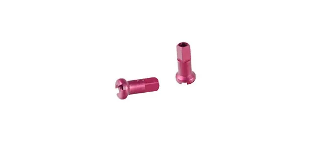 DT Swiss aluminium spoke nipples, 2.0 mm, red, 12 mm long