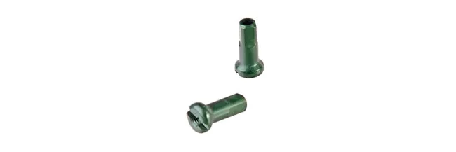 DT Swiss aluminium spoke nipples, 1.8 mm, green, 12 mm long