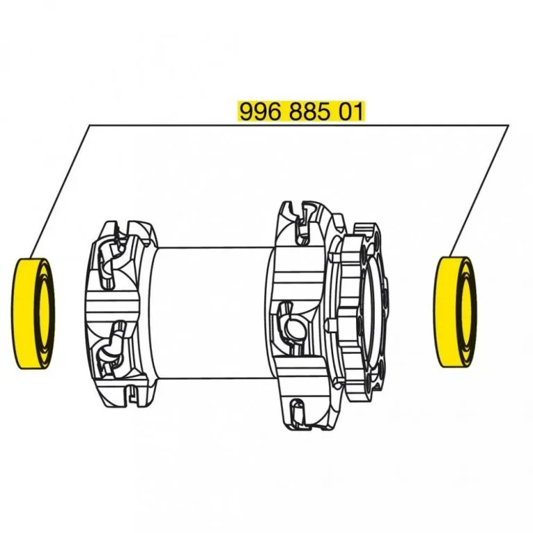 Mavic hub bearings, type 6804 | Front wheel QR15 | 20x32x7mm set of 2