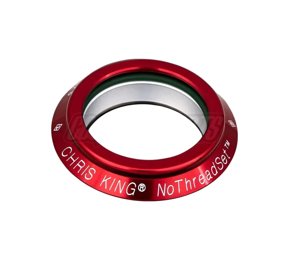 Chris King Headset Spare Part NoThreadSet Bearing Cap | Upper bearing cap, 1 inch, red, 1 inch