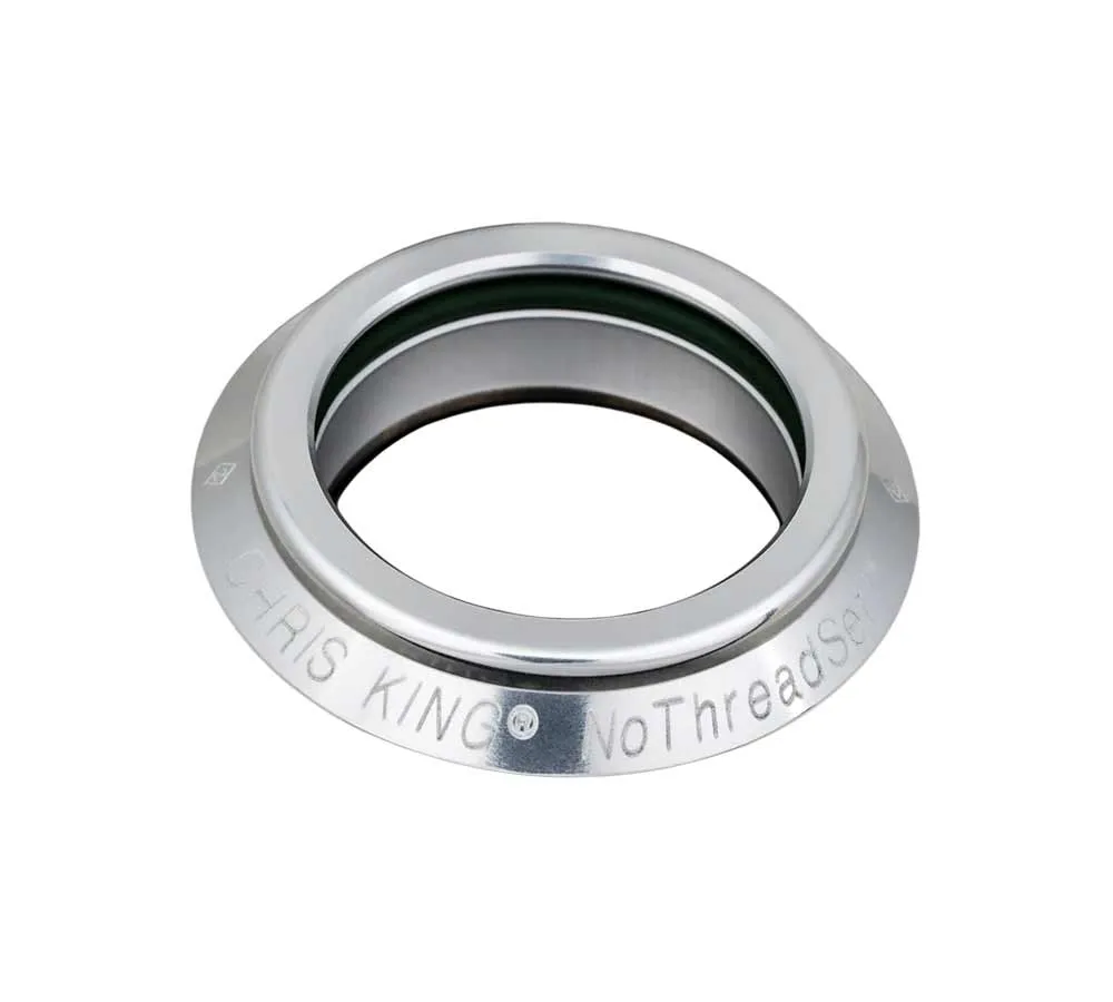 Chris King Headset Spare Part NoThreadSet Griplock | Bearing Cap Sotto Voce Silver 1 1/8 inch