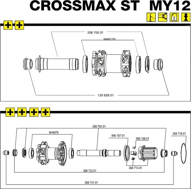 Mavic hub bearing, type 61805 | MTB QR20 front wheel | 25x37x7 mm, set of 2