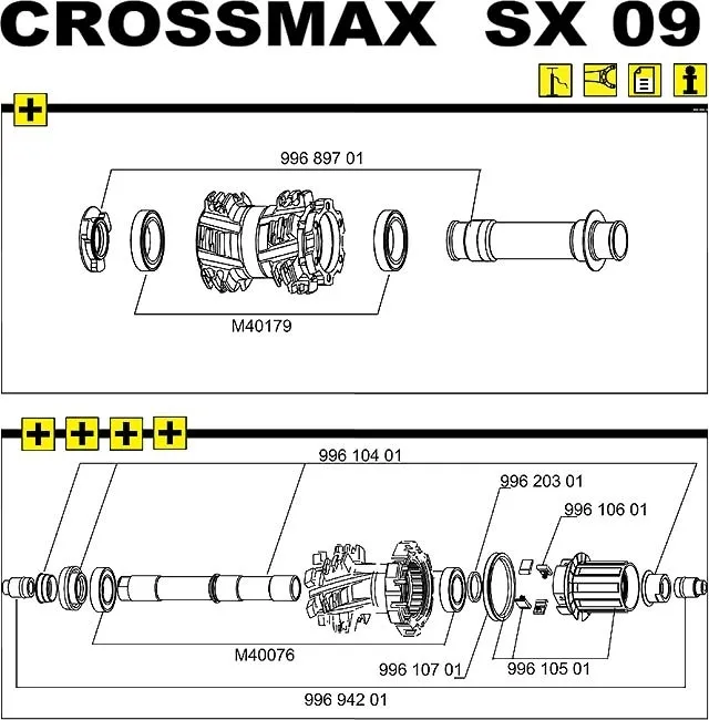 Mavic hub bearing, type 61805 | MTB QR20 front wheel | 25x37x7 mm, set of 2