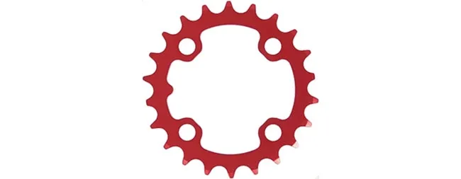 Truvativ Redwin chainring, 22 teeth, 64-tooth circle, red
