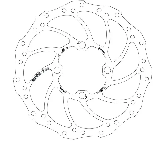 Magura Storm brake disc, Rohloff 4-hole, 160 mm