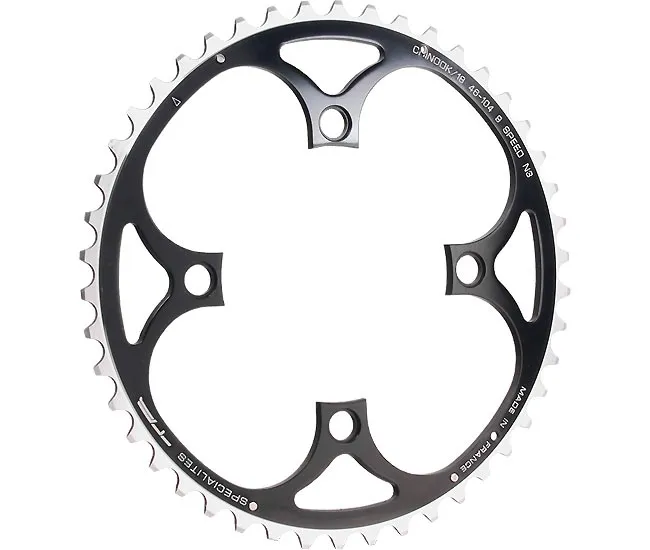 TA Specialite Chinook MTB chainring, 48 teeth, 104 mm bolt circle, 23 mm outer diameter, black