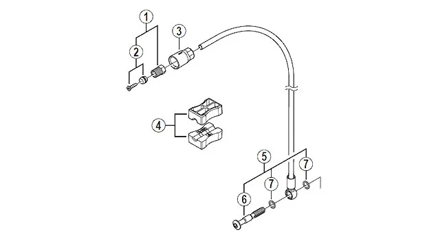 Shimano connection set for SM-BH90 disc brake lines (saddle)