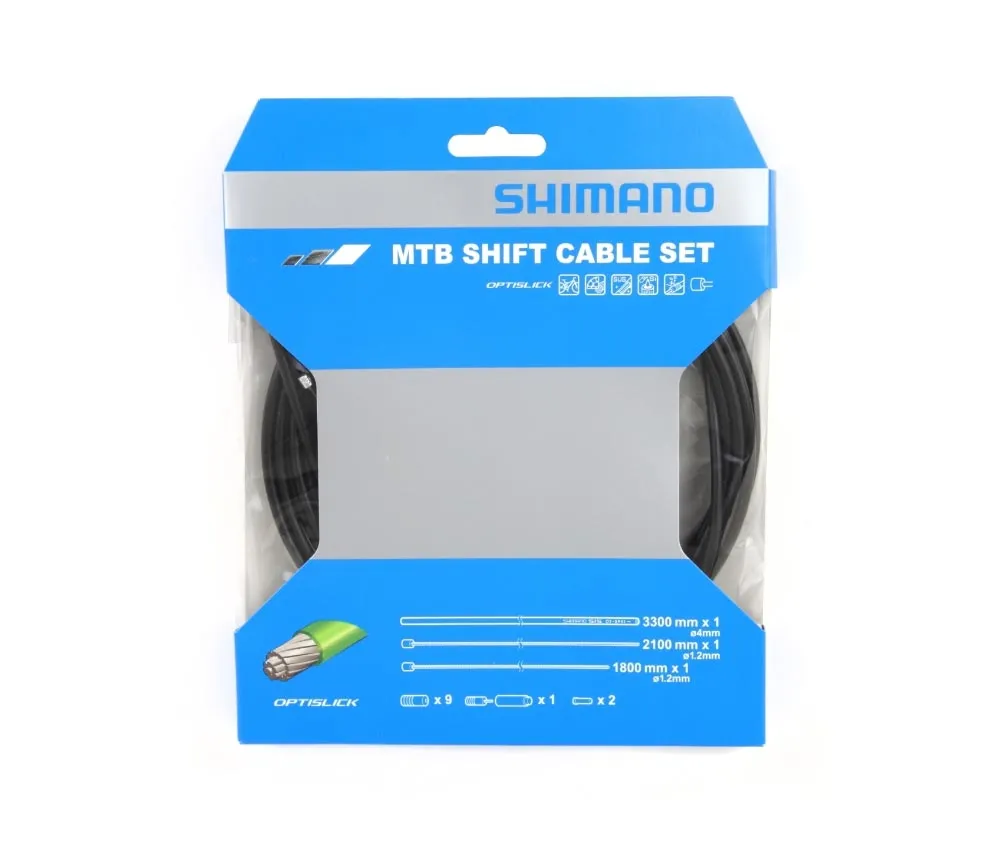Shimano MTB Cable Set (Front & Rear) | SP41 OPTISLICK Coated, Black