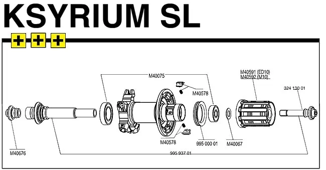 Mavic hub bearings, type 608+6903 | Rear wheel FTS-L | 8x22x7/17x30x7 mm, set of 2