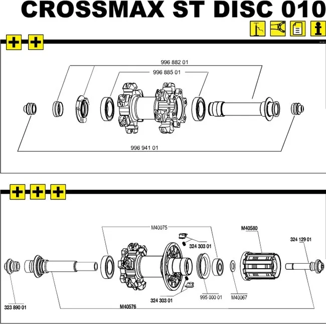 Mavic hub bearings, type 608+6903 | Rear wheel FTS-L | 8x22x7/17x30x7 mm, set of 2