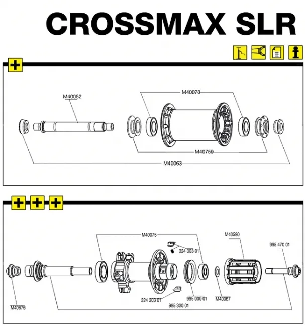 Mavic hub bearings, type 608+6903 | Rear wheel FTS-L | 8x22x7/17x30x7 mm, set of 2
