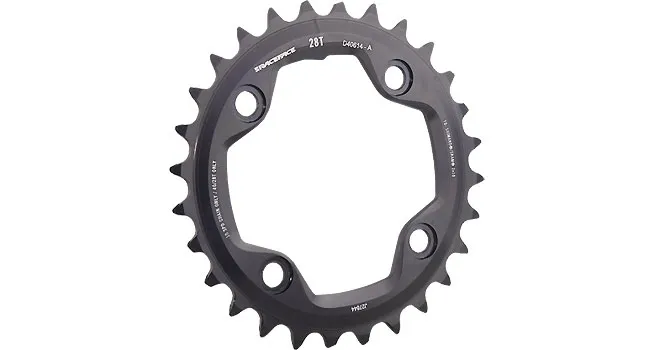 Race Face Turbine chainring, 26 teeth, black, 80 mm – limited stock