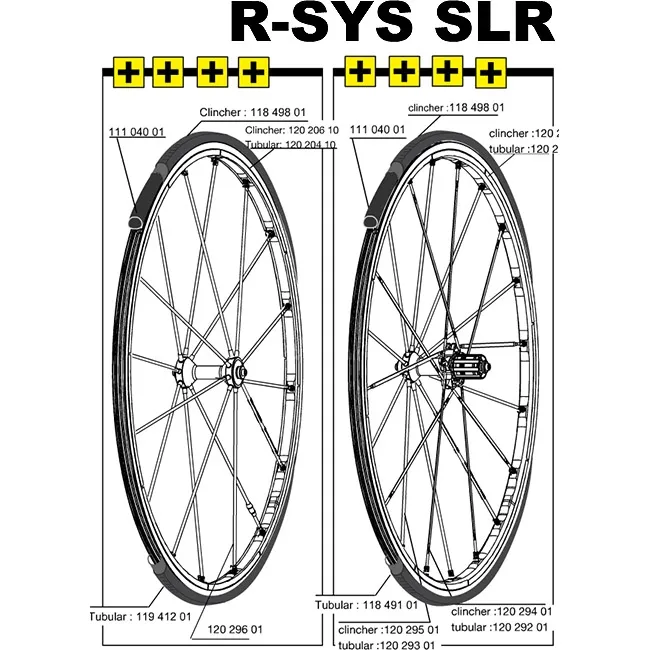Mavic R-SYS SLR Replacement Spoke, Carbon Rear Wheel (Left), Tubular, 287 mm, Black Nipple, up to 2014 model