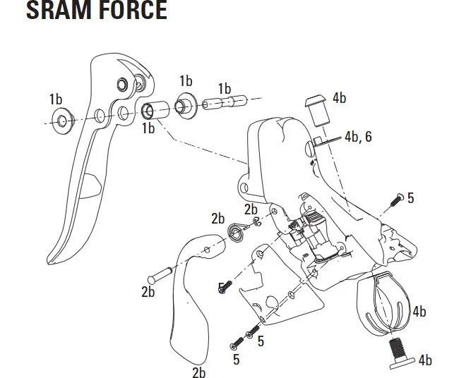 Sram Force replacement left brake lever (2010 model onwards)