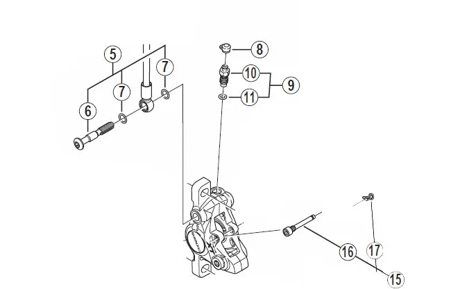 Shimano brake pad retaining screw and ring - BRM785