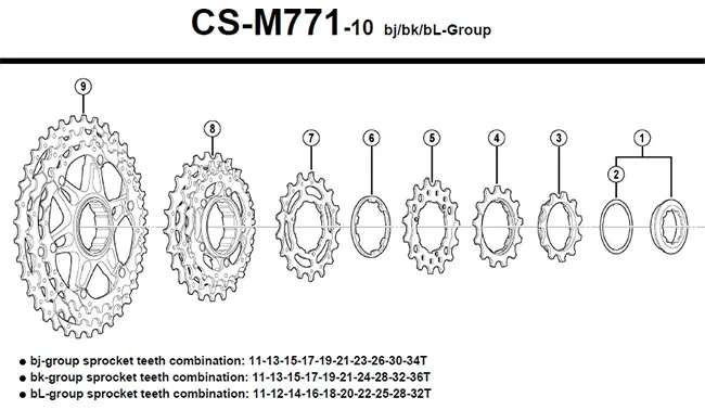 Shimano cassette lockring with spacer, aluminium, 10-speed