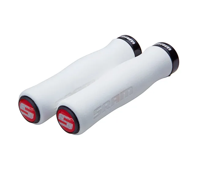 Sram Foam Contour Locking Grips, white and black