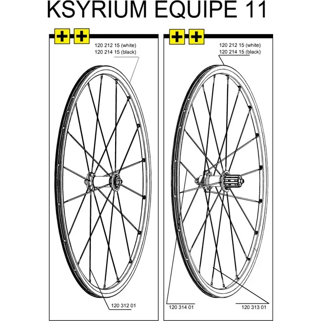 Mavic Ksyrium Equipe / Aksium Spoke Front and Rear Left 285 mm Black - Remaining stock