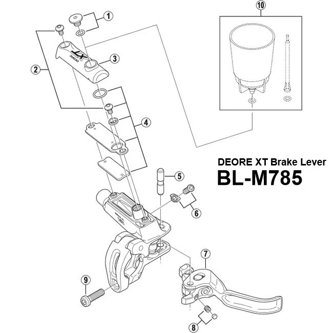 Shimano XT BLM785 Spare Part – Clamp Screw 5x18 mm