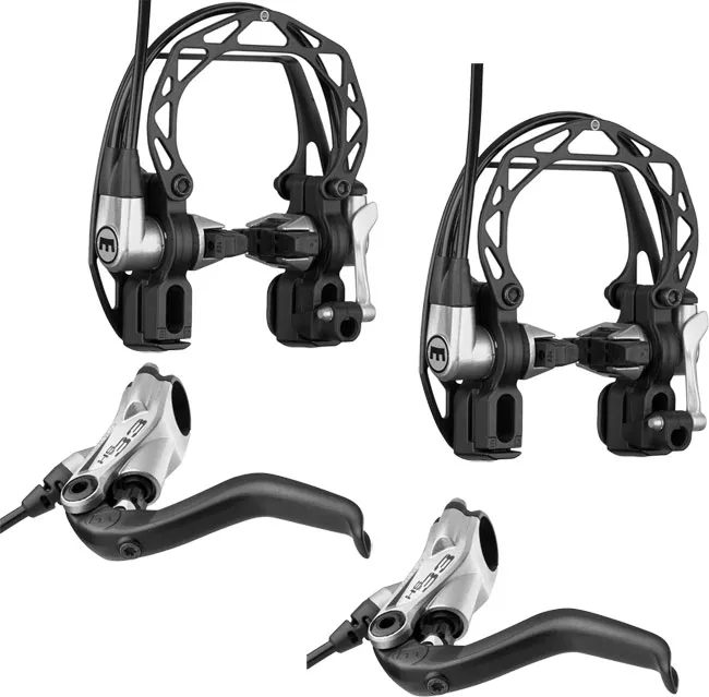 Magura HS33 R brake set, 2-finger lever, silver