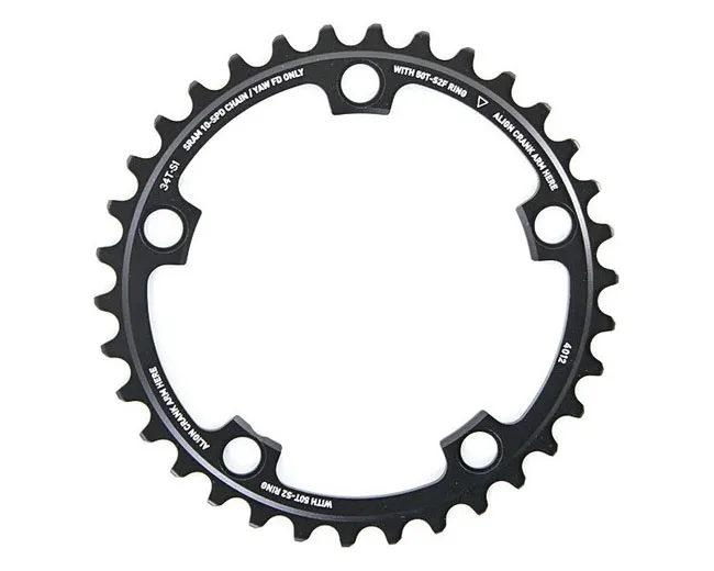 Sram Red X-Glide chainring, 39 teeth, 130mm bolt circle, 5-arm, black, 10-speed