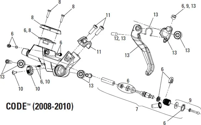 Avid Code Brake Lever Linkage Kit Model 2008-10