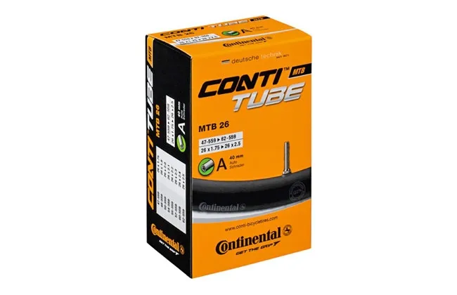 Continental MTB inner tube, 26 inches x 1.9–2.5, Schrader valve, 40 mm