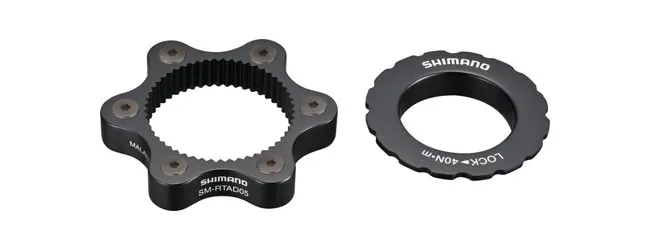 Shimano Centerlock adapter, 6-bolt to Centerlock hubs, external mounting