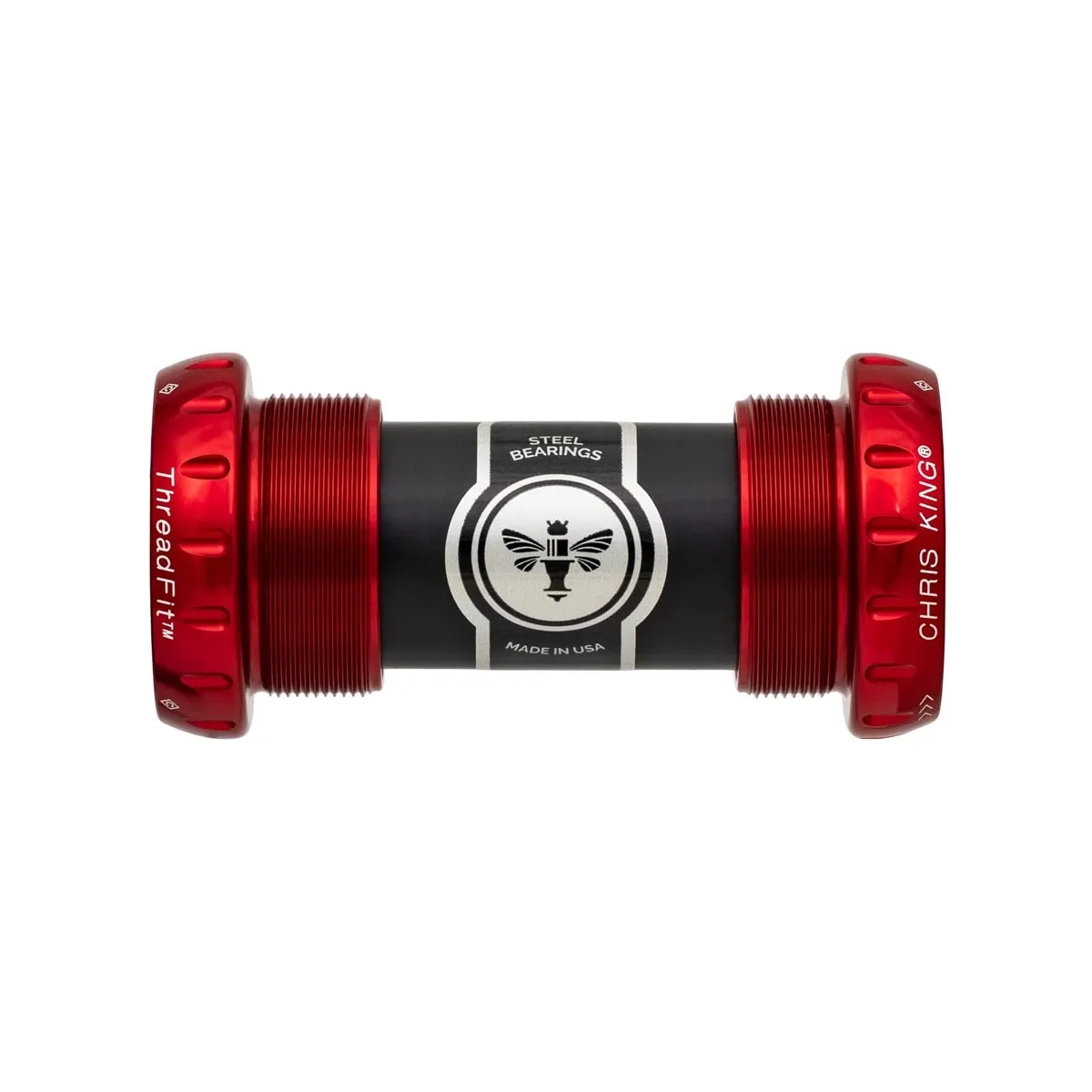 Chris King ThreadFit 24 BSA bottom bracket, red