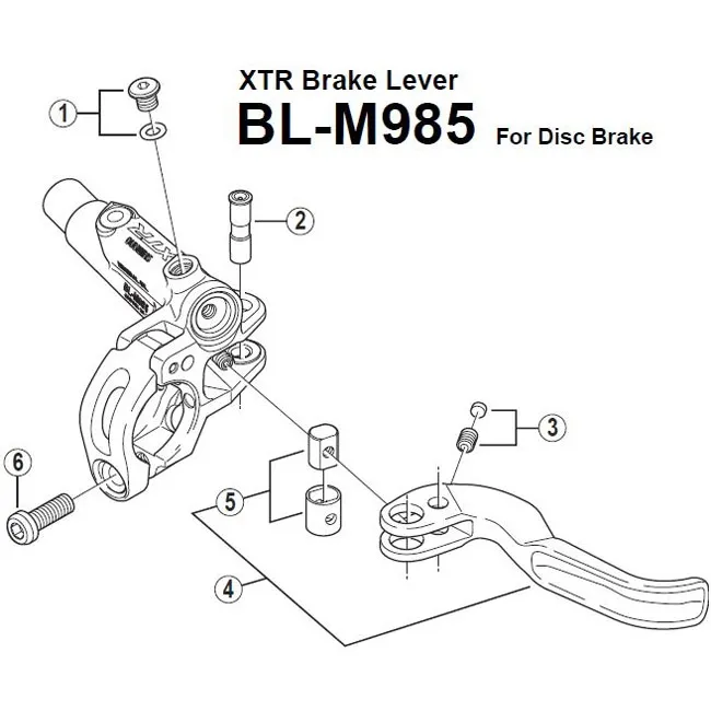 Shimano XTR Replacement Brake Lever for Brake Lever BLM985