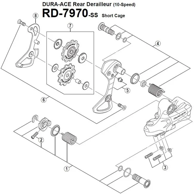 Shimano DURA-ACE Di2 RD-7970 Stop Screw with Plate No. 3
