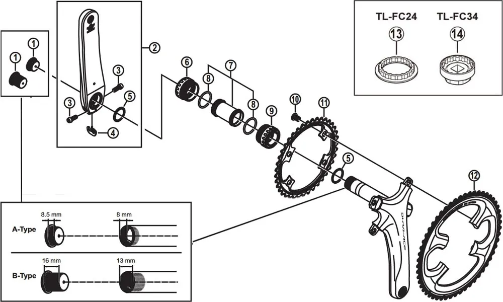 Shimano DURA-ACE FC-9000 38-tooth chainring, MC-type