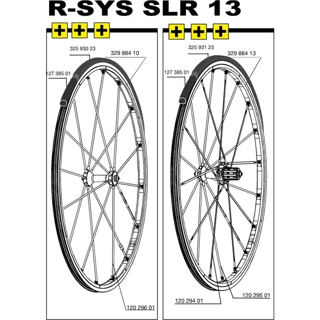 Mavic Ksyrium SLR / R-Sys Replacement Spoke Zircal Rear Wheel Right 294 mm Mod 2008–2014 Remaining Stock