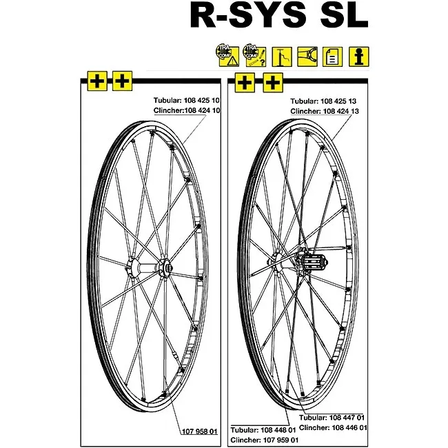 Mavic Ksyrium SLR / R-Sys Replacement Spoke Zircal Rear Wheel Right 294 mm Mod 2008–2014 Remaining Stock