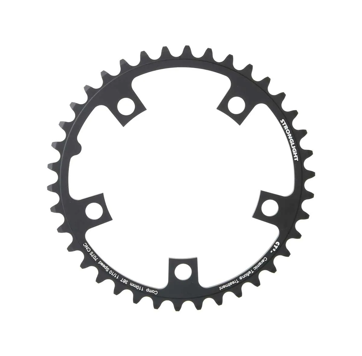 Stronglight Type 110 ct² Road Bike Chainring 5-Arm Inner 110 Lk Black 38 Teeth