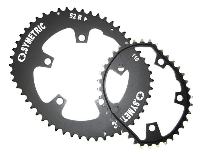 Stronglight Osymetric Chainring Kit 50/38 teeth Road bike 5-arm 110 mm black