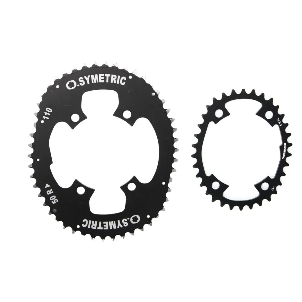Stronglight Osymetric Chainring Kit 52/42 teeth Road Bike 4-arm 110 mm black