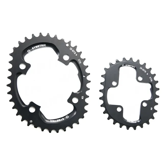 Stronglight Osymetric Chainring Kit 38/28 teeth for FCM980 4-arm crankset, black