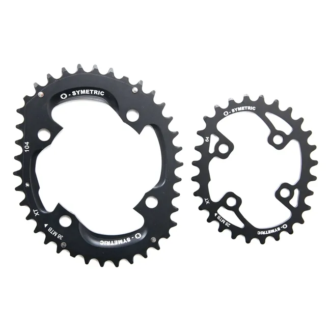 Stronglight Osymetric Chainring Kit 38/28 teeth for FCM785 4-arm crankset, black