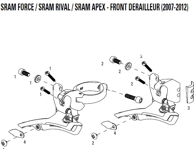 Sram Force 22 Spare Part Front Derailleur Chain Guide No. 4