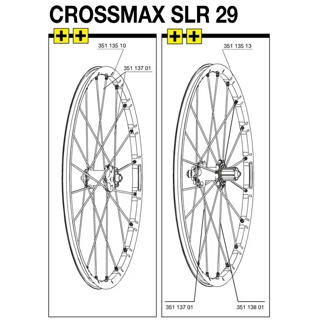 Mavic Crossmax SLR - SL - SL Pro 29 Replacement Spoke | Front - Rear Wheel | Zircal 299.5 mm Force Nipple