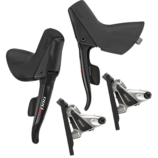 Sram Red 22 Disc Shift/Brake Lever Set, black, 11-speed + Flat Mount brakes