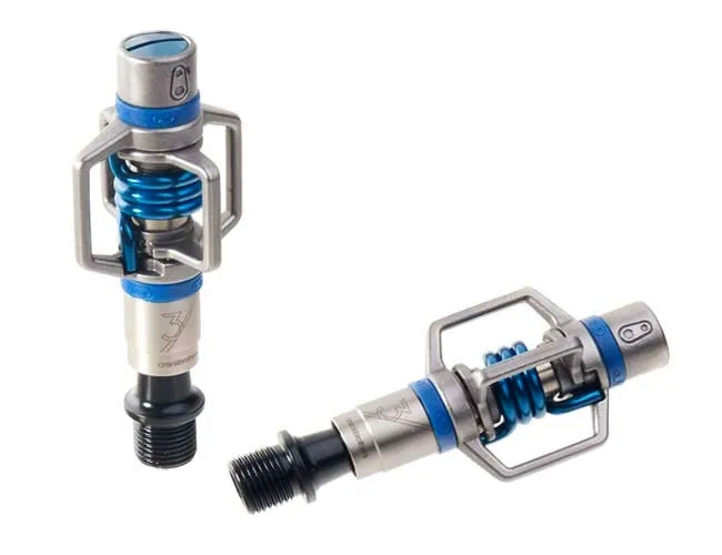 Crankbrothers Eggbeater 3 clipless pedals, silver-blue, including cleats