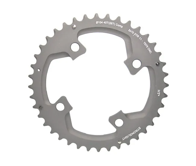 Stronglight HT³ XTR FC-M980 chainring, grey, 104 mm, 10x2-speed, outer ring 36 teeth