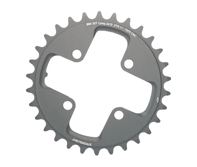 Stronglight HT³ XTR FC-M980 chainring, grey, 64 links, 10x2-speed, inner ring 26 teeth