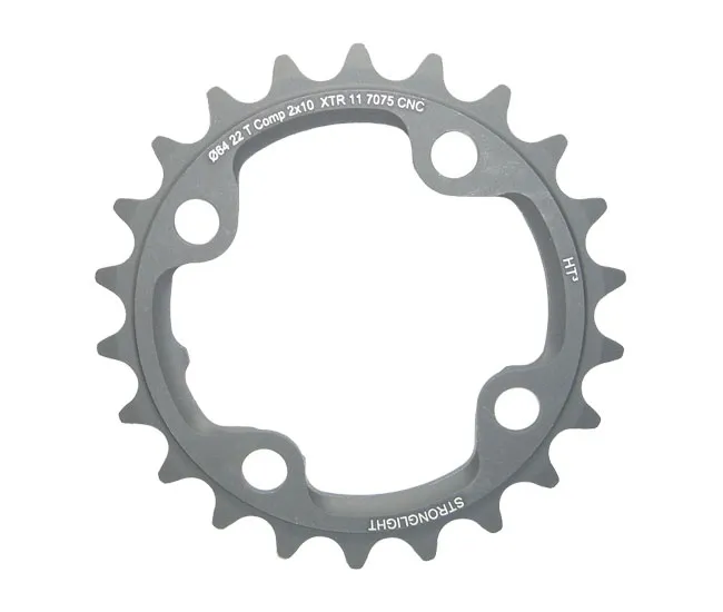 Stronglight HT³ XTR FC-M980 chainring, grey, 64 links, 10x2-speed, inner 22 teeth