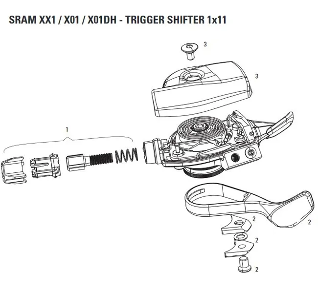 Sram Spare Part XX1 Trigger Thumb Lever No. 2