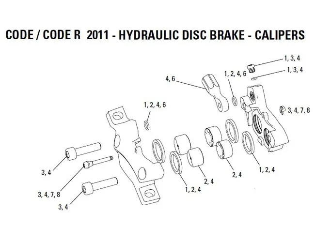 Avid Code Spare Part Caliper Spare Part Set from model year 2001 No. 4